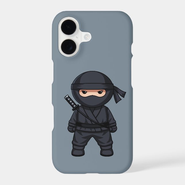 Little Ninja Warrior on Grey (Back)