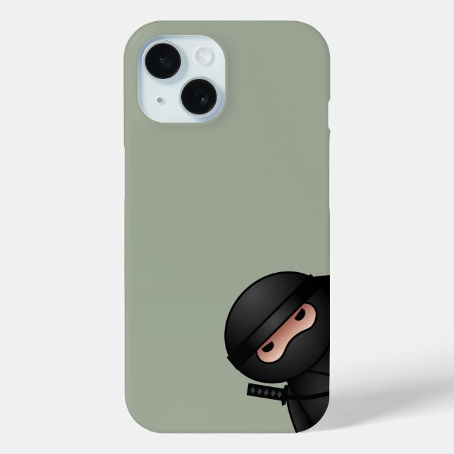 Little Ninja Warrior on Sage Green Case-Mate iPhone Case (Back)