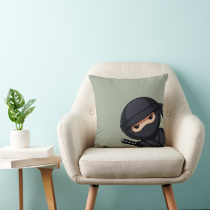 Little Ninja Warrior on Sage Green Cushion