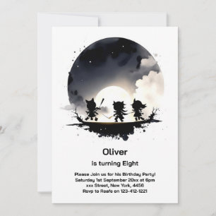 Little Ninjas Birthday Invitation
