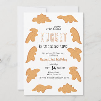 Little Nugget 1st 2nd 3rd Birthday Invitation
