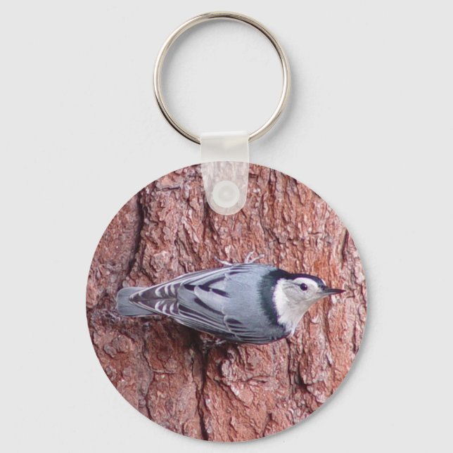 Little Nuthatch Bird Keychain (Front)