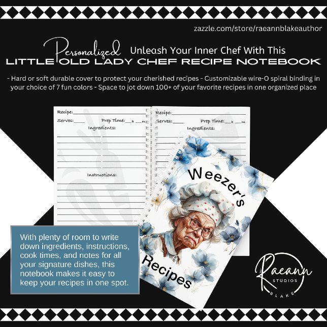 Little  Old Lady Chef Recipe Notebook (Creator Uploaded)