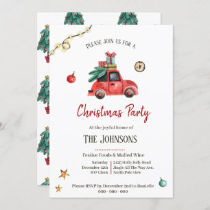 Little Old Red   Festive Christmas Invitation