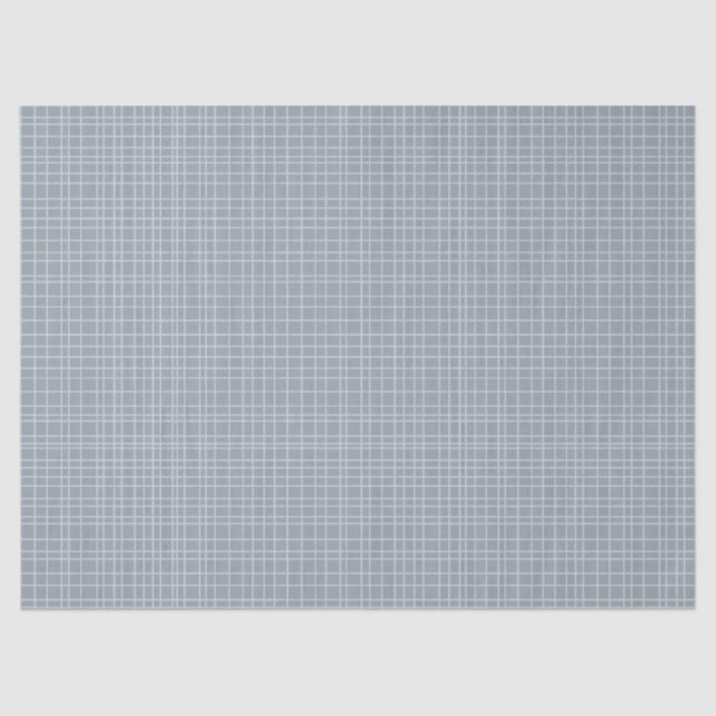 Little One Hand Drawn Grid - dusty steel grey Tissue Paper (Front)
