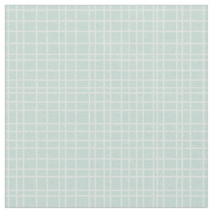 Little One Hand Drawn Grid - soft teal Fabric