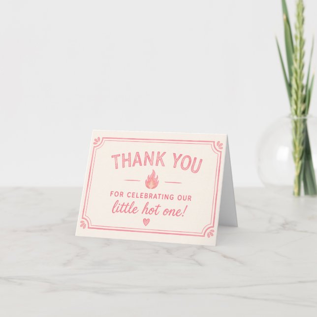 Little One Hot Thank You Card (Front)