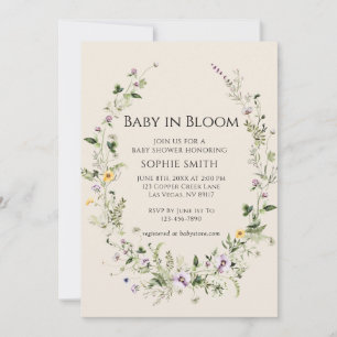 Little One In Bloom Baby Shower Invitation