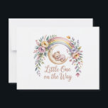 Little One on the Way – Boho Baby Shower Invite Postcard<br><div class="desc">Set the tone for your baby shower with this gentle boho rainbow design featuring florals and soft pastel tones.</div>