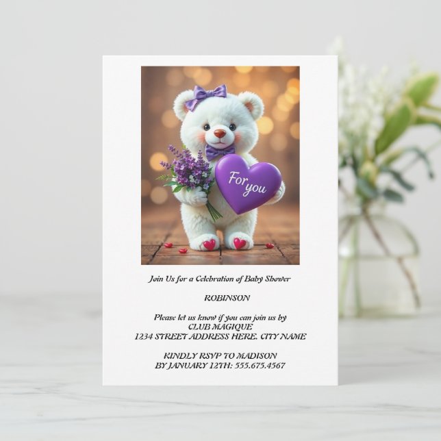 Little One’s Big Day" Invitation (Standing Front)