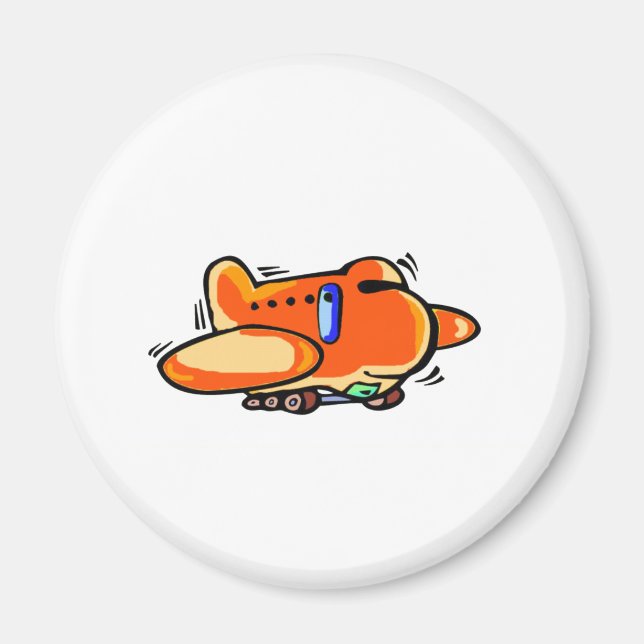 Little Orange Plane Magnet (Front)
