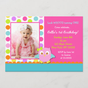 Little Owl Birthday Party Invitation