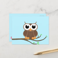 Little Owl - Blank Postcard