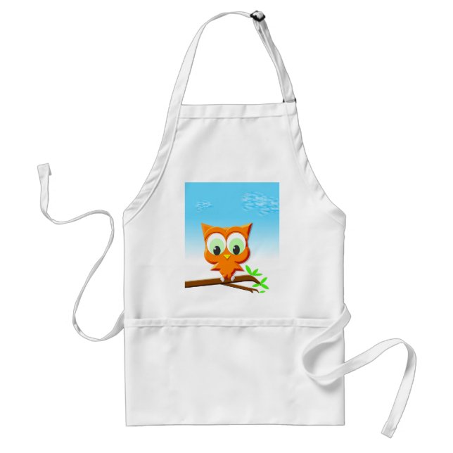 Little Owl on a Branch Standard Apron (Front)