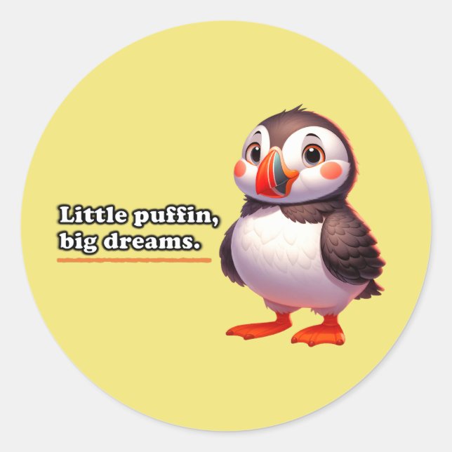 Little P smiling parrot divers Classic Round Sticker (Front)
