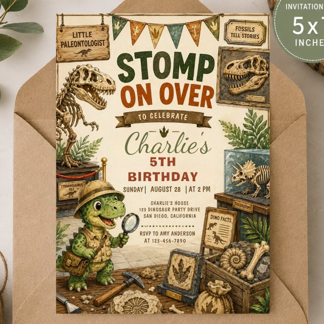 Little Paleontologist Birthday Invitation (Creator Uploaded)