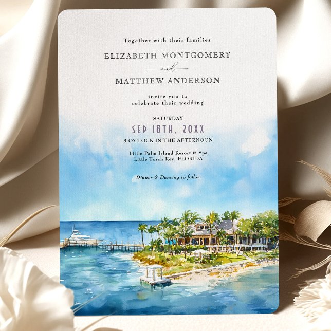 Little Palm Island Resort Florida Wedding Invitation (Creator Uploaded)