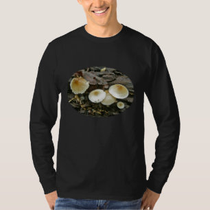 Little Parasols Mushrooms on Log T-Shirt