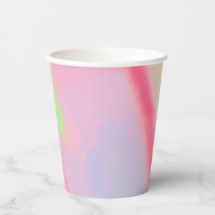 Little Party Balloon Animal Pink Painted Birthday  Paper Cups