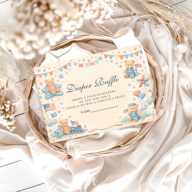 Little Patriot Welcome Diapper Raffle Enclosure Card (Creator Uploaded)
