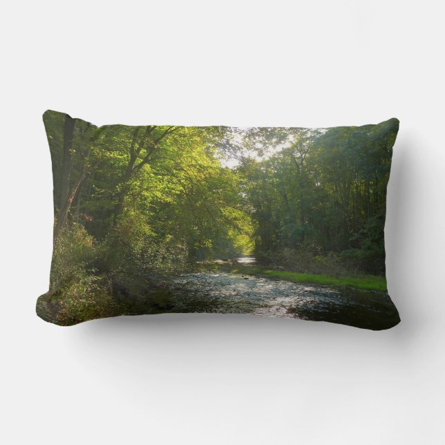 Little Patuxent River from Savage Park Lumbar Cushion (Front)