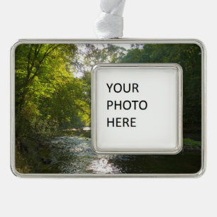 Little Patuxent River from Savage Park Silver Plated Framed Ornament