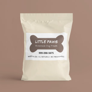 Little Paws Homemade Dog Treats Business Rectangular Sticker