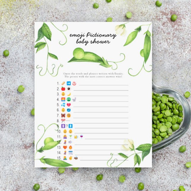 Little pea baby shower - emoji pictionary game (Creator Uploaded)