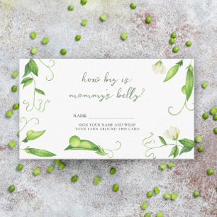 Little Pea Baby Shower - How big is mummy's belly Enclosure Card