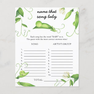 Little pea baby shower - Name that Baby Song