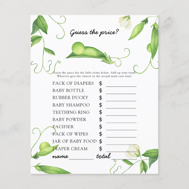 Little pea - Guess the price! Game (Front)