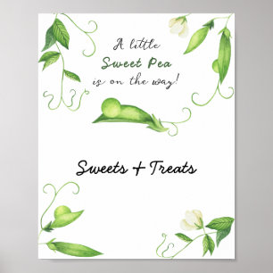 Little Pea - sweets and treats baby shower Poster