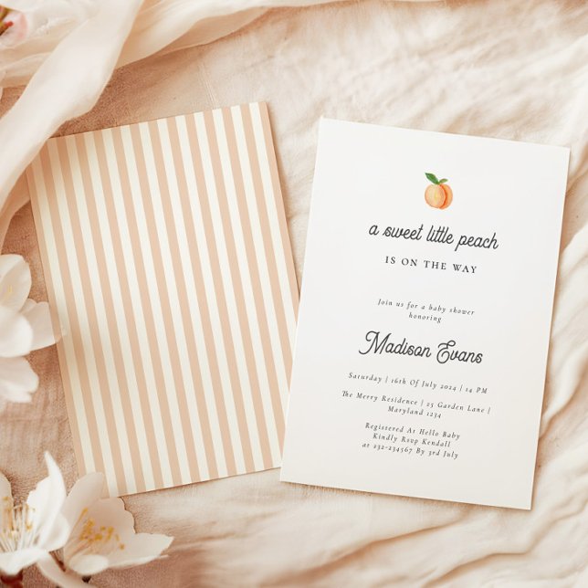 Little Peach Baby Shower Invitation (Creator Uploaded)