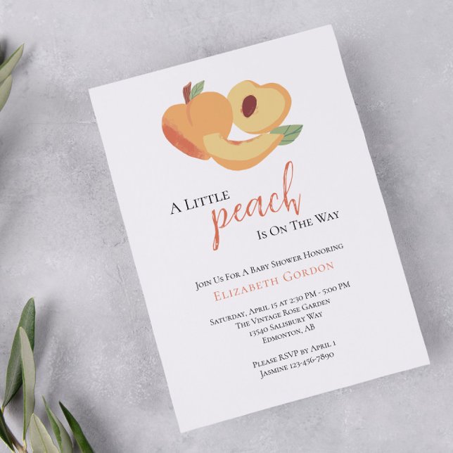 Little Peach Baby Shower Invitation (Creator Uploaded)