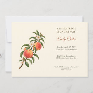 Little Peach Blossom Baby Shower Invitation
