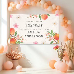 Little Peach On The Way Baby Shower Welcome Sign