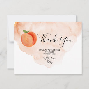 Little Peach Summer Citrus Thank You Card