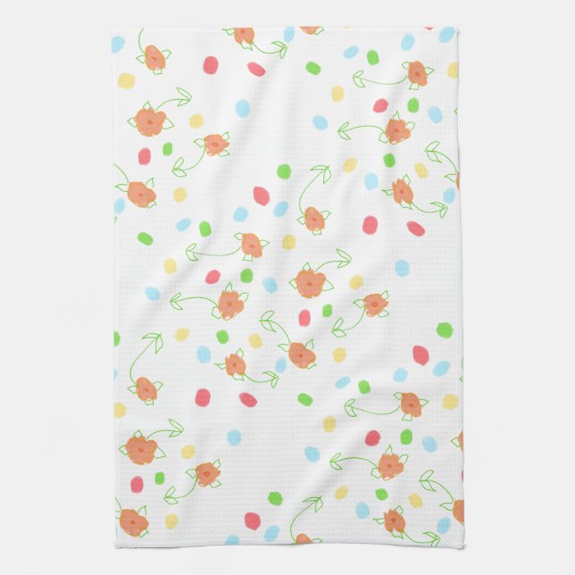Little Peach Tea Towel (Vertical)