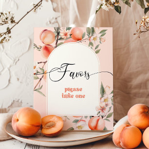 Little peach theme Favours please take one Poster