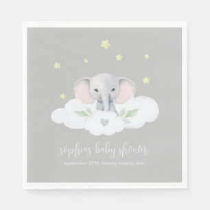 Little Peanut Baby Shower Elephant Napkins