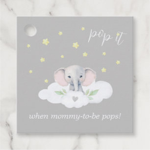 Little Peanut Baby Shower Pop It When Mummy Pops Favour Tags