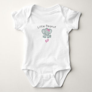 Little Peanut Elephant,baby girl animal lover baby Bodysuit