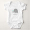Little Peanut Elephant Baby Romper, Blue Heart