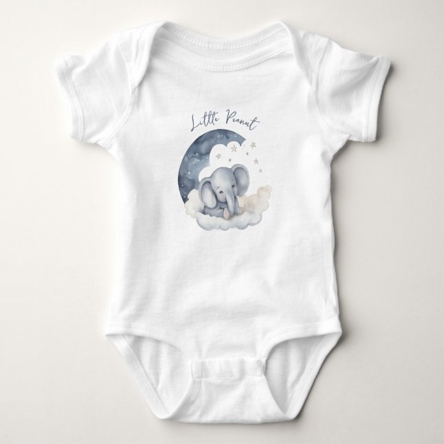 Little Peanut Elephant Baby Shower Baby Bodysuit (Front)