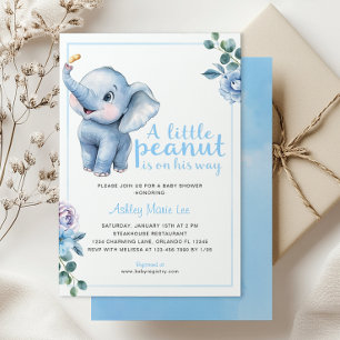 Little Peanut Elephant Baby Shower Invitation – Cu