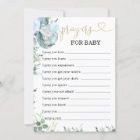 Little Peanut Elephant Prayer For Baby Card