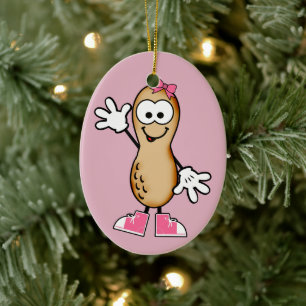 Little Peanut (Pink) Ceramic Tree Decoration