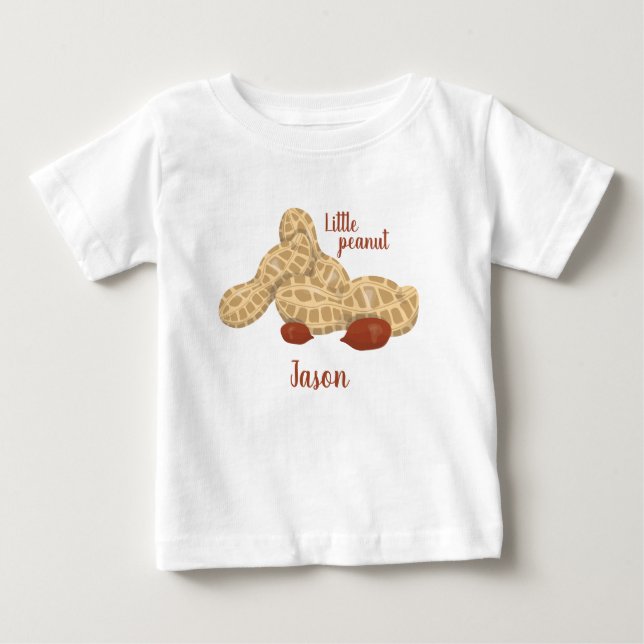 Little peanut with name baby T-Shirt (Front)