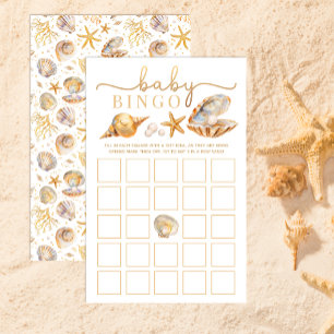 Little Pearl Baby Bingo Baby Shower Game Card