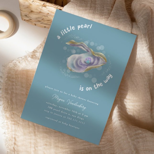 Little Pearl Baby Shower Invitation (Creator Uploaded)